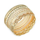 QX fB[X uXbgEoOEANbg ANZT[ Textured Bangle Bracelet Set Gold