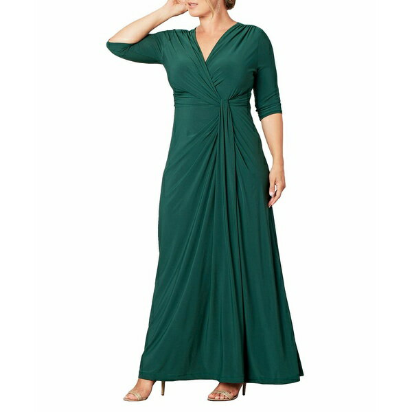 楽天astyキヨナ レディース ワンピース トップス Women's Plus size Romanced by Moonlight Long Gown Hunter green