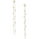 bL[uh fB[X sAXCO ANZT[ Two Tone Heart Chain Strand Earrings Ttone