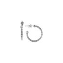 シャリオール レディース ピアス＆イヤリング アクセサリー Cable Hoop Earrings in Stainless Steel Stainless Steel