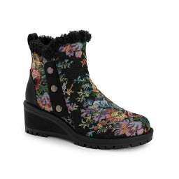 ムクルクス レディース ブーツ シューズ Women's Norway Halden Wedge Booties, Black Multi Black multi