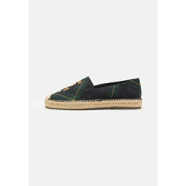 ラルフローレン メンズ サンダル シューズ CEVIO PLAID WOOL TWILL ESPADRILLE - Espadrilles - dark green/multi-coloured