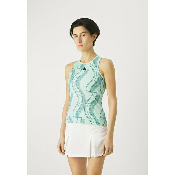 アディダス レディース テニス スポーツ CLUB GRAPH TANK - Top - semi flash aqua/arctic fusion