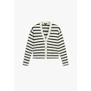 マッシモ ドゥッティ レディース カーディガン アウター STRIPED - Cardigan - white