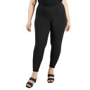 スタイルアンドコー レディース カジュアルパンツ ボトムス Plus Size Pont&eacute;-Knit Pull-On Pants, Created for Macy's Deep Black