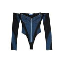 【送料無料】 マグラー レディース Tシャツ トップス Bodysuits Blue