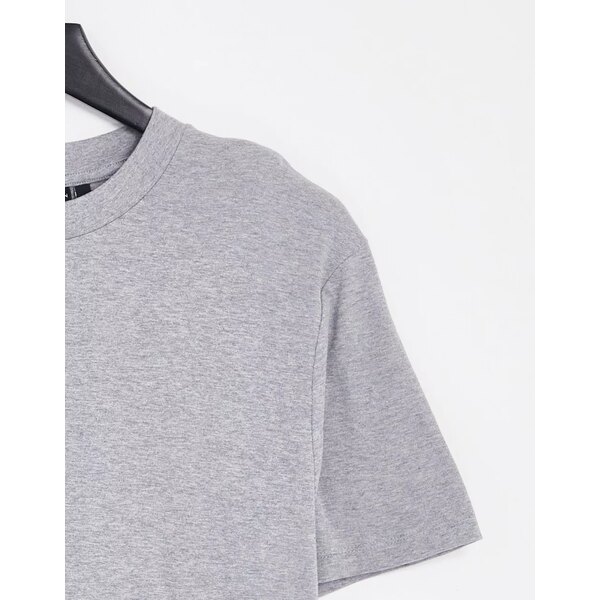 エイソス メンズ Tシャツ トップス ASOS DESIGN organic blend T-shirt with crew neck in gray heather Gray Heather