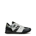 【送料無料】 ヴァレンティノ ガラヴァーニ メンズ ランニング スポーツ Rockstud Camouflage Trainers Grey/Silver