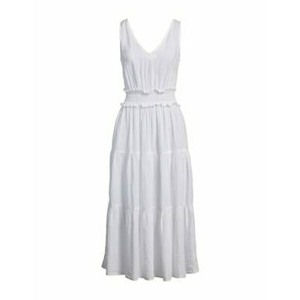 【送料無料】 120%リノ レディース ワンピース トップス Midi dresses White
