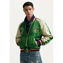 ラルフローレン メンズ ジャケット&ブルゾン アウター EMBROIDERED SATIN JACKET - Bomber Jacket - green/cream/multicoloured