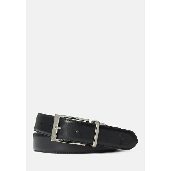 ラルフローレン メンズ ベルト アクセサリー REVERSIBLE LEATHER DRESS BELT - Belt business - black/refined navy