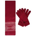 デアツービー レディース 手袋 アクセサリー Fairisle Scarf Gift Set with Gloves Womens