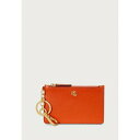 ラルフローレン レディース 財布 アクセサリー LEATHER ZIP CARD CASE - Wallet - orange