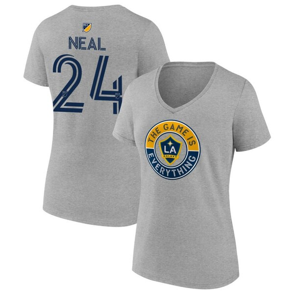 楽天astyファナティクス レディース Tシャツ トップス LA Galaxy Fanatics Branded Women's The Game Is Everything Personalized Any Name & Number VNeck TShirt Heather Gray