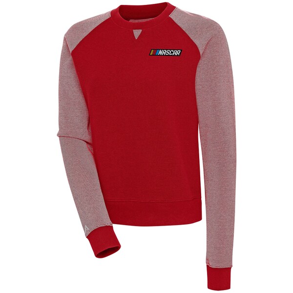 AeBOA fB[X TVc gbvX NASCAR Antigua Women's Flier Bunker TriBlend Pullover Sweatshirt Red