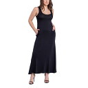 24セブンコンフォート レディース ワンピース トップス Women's Relaxed Fit Sleeveless Tunic Dress with Pockets Black