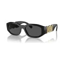 ヴェルサーチ レディース サングラス&アイウェア アクセサリー Unisex Sunglasses, VE4361 Biggie BLACK GOLD / DA...