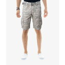 エックスレイ メンズ カジュアルパンツ ボトムス Men's Belted Double Pocket Cargo Shorts Sand Camo