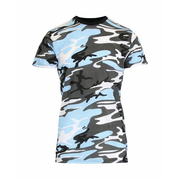ギャラクシーバイハルビック メンズ Tシャツ トップス Men's Camo Printed Short Sleeve Crew Neck T-shirt Light Blue Camo