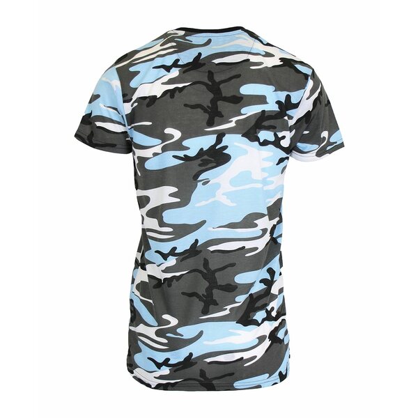 ギャラクシーバイハルビック メンズ Tシャツ トップス Men's Camo Printed Short Sleeve Crew Neck T-shirt Light Blue Camo