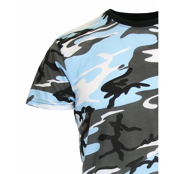 ギャラクシーバイハルビック メンズ Tシャツ トップス Men's Camo Printed Short Sleeve Crew Neck T-shirt Light Blue Camo
