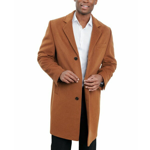 ロンドンフォグ メンズ ジャケット＆ブルゾン アウター Men Signature Wool-Blend Overcoat Brown