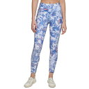 カルバンクライン レディース レギンス ボトムス Printed High-Rise 7/8 Leggings Etching Bold Blue