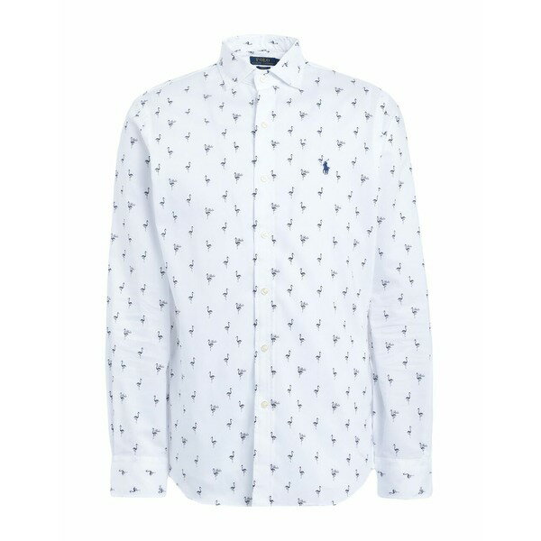 ラルフローレン POLO RALPH LAUREN メンズ シャツ トップス SLIM FIT FLAMINGO-PRINT POPLIN SHIRT White