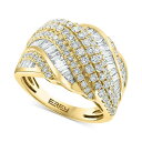 GtB[ RNV fB[X O ANZT[ EFFY&reg; Diamond Baguette & Round Diagonal Multirow Ring (1-5/8 ct. t.w.) in 14k Gold Yellow Gold