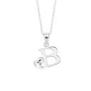 [i Tbg fB[X lbNXE`[J[Ey_ggbv ANZT[ Children's Initial Heart Pendant Necklace in Sterling Silver B