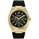 FTX FT[` Y rv ANZT[ Men's Echo Park Black Leather Strap Watch 42mm Gold