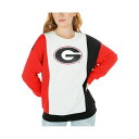 Q[fC fB[X p[J[EXEFbgVc AE^[ Women's White, Black Georgia Bulldogs Vertical Color-Block Pullover Sweatshirt White, Black