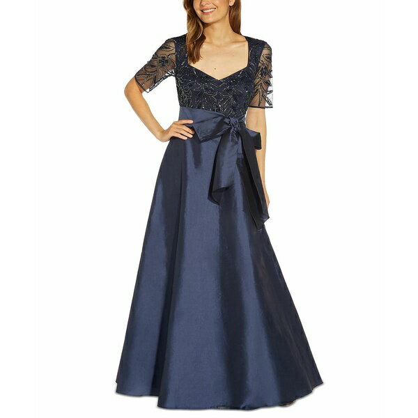 スーツ・セットアップ, ワンピーススーツ  Embellished-Bodice Ball Gown Navy