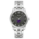 uo Y rv ANZT[ Kansas State Wildcats Bulova Stainless Steel Corporate Collection Watch -