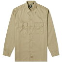 ディッキーズ ディッキーズ メンズ シャツ トップス Dickies Long Sleeve Work Shirt Green