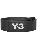 リー ワイスリー メンズ ベルト アクセサリー Y-3 Classic Logo Belt Black