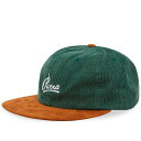 バイパーラ メンズ 帽子 アクセサリー By Parra Painters Script Cord 6 Panel Cap Green