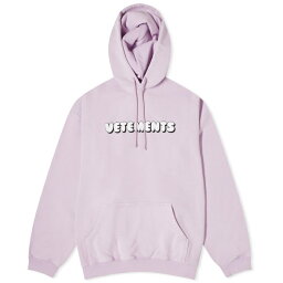 ヴェトモン レディース パーカー・スウェットシャツ アウター VETEMENTS Bubble Gum Logo Hoodie Pink