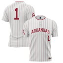 ゲームデイグレーツ メンズ ユニフォーム トップス #1 Arkansas Razorbacks GameDay Greats Unisex Lightweight Softball Jersey White