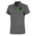 アンティグア レディース ポロシャツ トップス Austin FC Antigua Women's Motivated Polo Heather Black