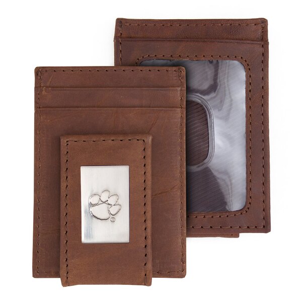 エーグルウィング メンズ 財布 アクセサリー Clemson Tigers Leather Front Pocket Wallet Brown