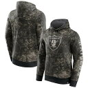 ファナティクス メンズ パーカー・スウェットシャツ アウター Las Vegas Raiders Fanatics Branded Blackout Tonal Pullover Hoodie Black/Gray