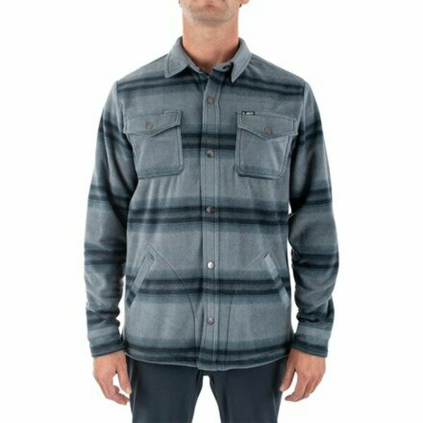 ジェッティ メンズ ジャケット&ブルゾン アウター Concordia Fleece Snap-Up Jacket - Men's Fog