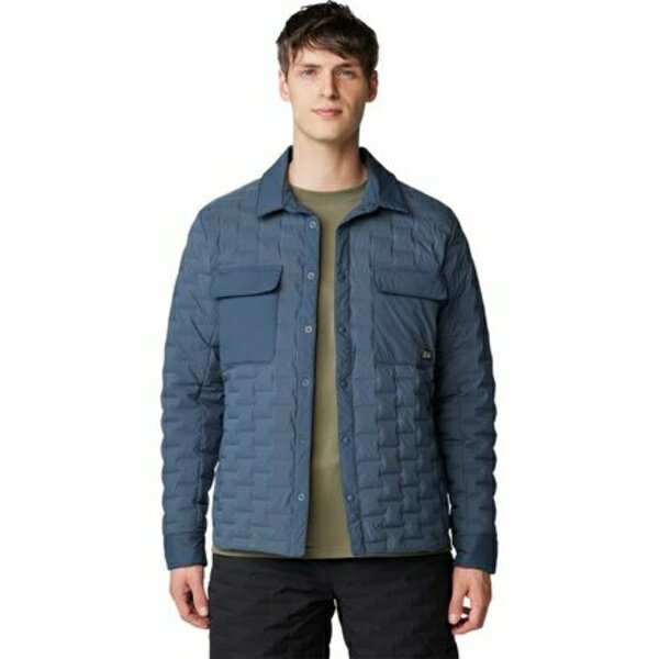 マウンテンハードウェア メンズ シャツ トップス Stretchdown Light Shacket - Men's Montauk Blue