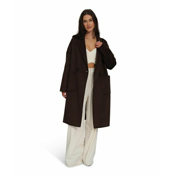 ベル アンド ブルーム レディース ジャケット＆ブルゾン アウター Women's Publisher Double-Breasted Wool Blend Coat Chocolate