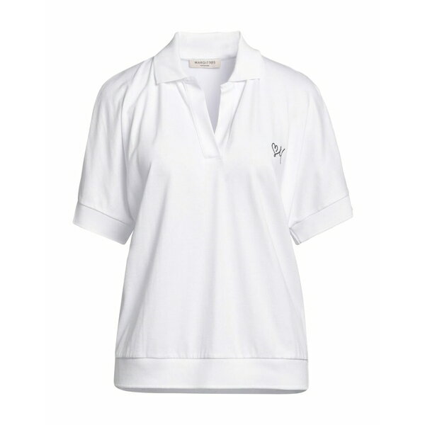 【送料無料】 マルギッテス レディース ポロシャツ トップス Polo shirts White