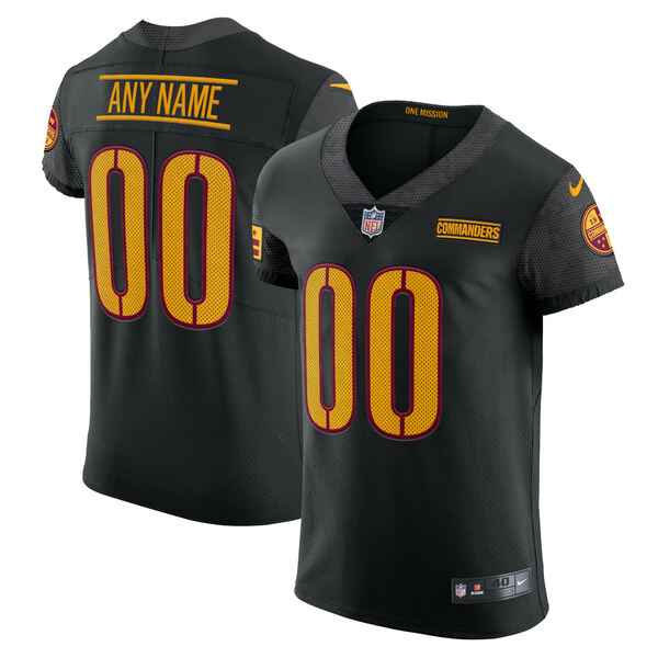 ナイキ メンズ ユニフォーム トップス Washington Commanders Nike Vapor Untouchable Elite Custom Alternate Jersey Black