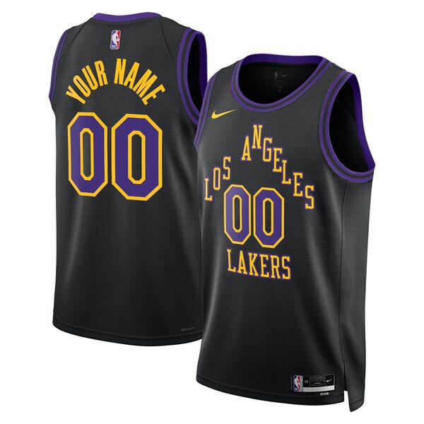 ʥ  ˥ե ȥåץ Los Angeles Lakers Nike Unisex 2023/24 Custom Swingman Jersey Black City Edition