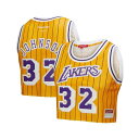 ミッチェル&ネス レディース カットソー トップス X Dannijo Women's Yellow Magic Johnson Los Angeles Lakers Fashion Cropped Basketball Jersey Yellow(4)