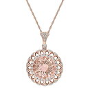 デルマール レディース ネックレス・チョーカー・ペンダントトップ アクセサリー Morganite (9 ct. t.w.) & Diamond (3/4 ct...
